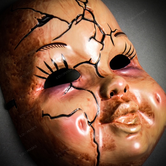 Halloween Scary Horns Devil Full Face Costume Mask - Picture 4 of 4